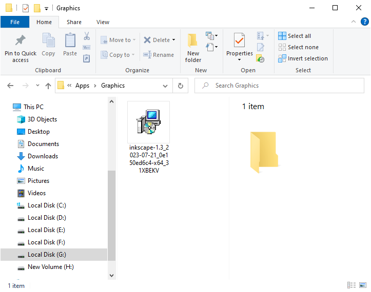 Setup file in the folder