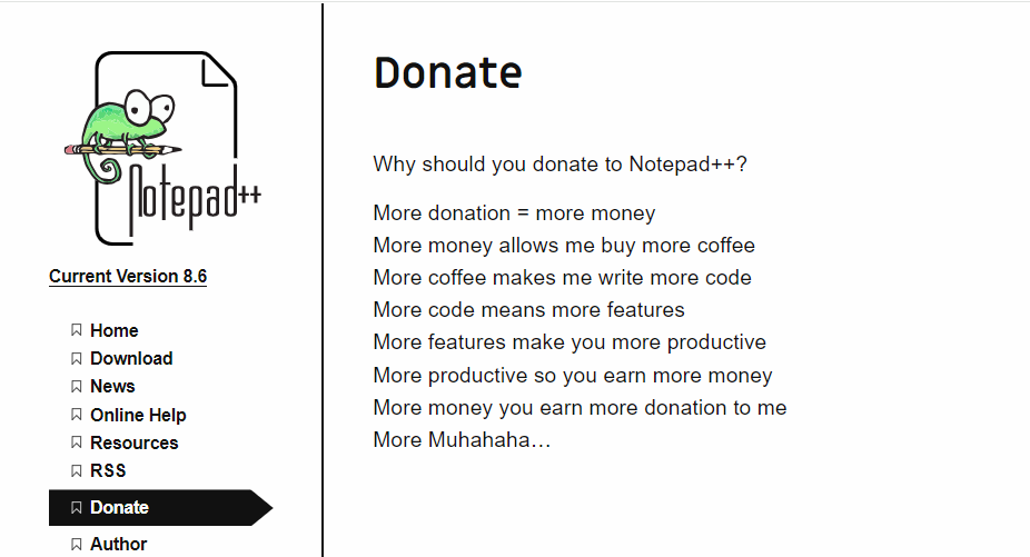 Donate to Notepad++